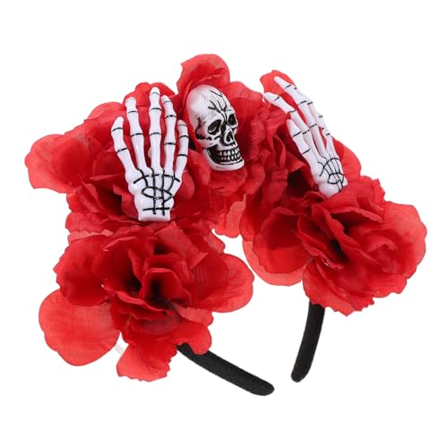 Beavorty Rotblüten Stirnband mit Skelettkralle und Floralen Details Gruseliges Haaraccessoire für Halloween Partys und Festliche Dekorationen Beavorty Rotblüten Stirnband mit Skelettkralle und Floralen Details Gruseliges Haaraccessoire für Halloween Partys und Festliche Dekorationen von Beavorty