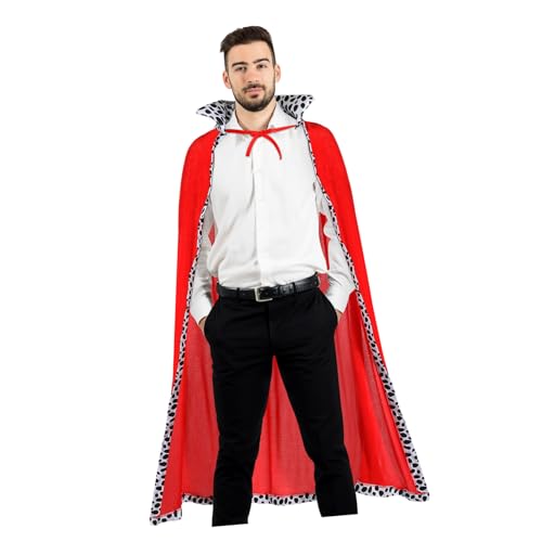 Beavorty Roter Cosplay Umhang Warmer Königsmantel für Halloween Party Erwachsenen Kostüm Samtiger Umhang mit Feiner Verarbeitung und Mystischem Design von Beavorty