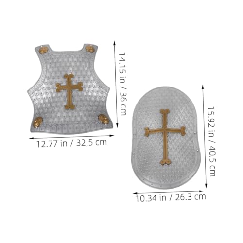 Beavorty Rüstung Vintage Stil mit Schild und Brustpanzer Leichtes Rollenspiel für Jungen und Kleinkinder Realistisches Kostüm Zubehör für Fantasievolles und Eltern Junge Mädchen Beavorty Rüstung Vintage Stil mit Schild und Brustpanzer Leichtes Rollenspiel für Jungen und Kleinkinder Realistisches Kostüm Zubehör für Fantasievolles und Eltern Junge Mädchen von Beavorty