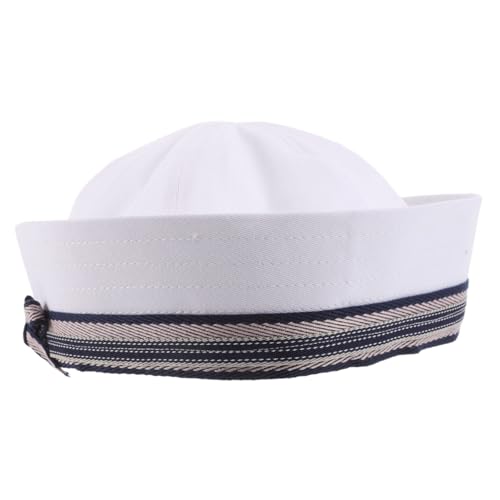 Beavorty Sailor Hat Damen Stil mit Eleganter Schleife Verstellbarem Kopfband für Cosplay Kostümparty und Outdoor Aktivitäten Vielseitiger Nautischer Look für Freizeit und Events von Beavorty