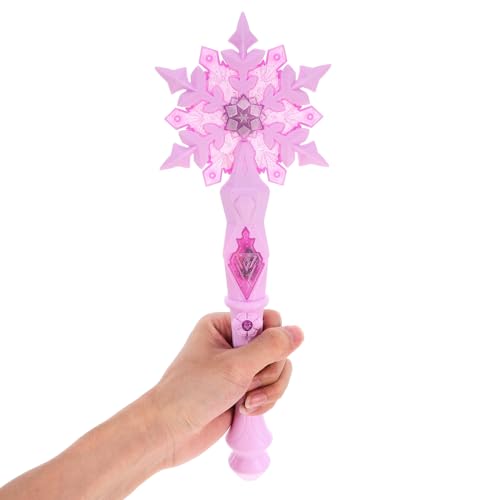 Beavorty Schneeflockenstab: Leuchtstab Für Kinder Partygeschenke Für Mädchen Mit Prinzessinnen- Kostüm Cosplay-Zubehör Für Partygeschenke Mit Prinzessinnen-Motto Geburtstag Halloween von Beavorty