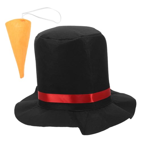 Beavorty Schneemann Cosplay Hut mit Nase Weihnachtsmütze für Partys Kreative Dekoration und Spaß Beim Schneemannbauen für Weihnachten Geburtstagsfeiern und Familientreffen von Beavorty