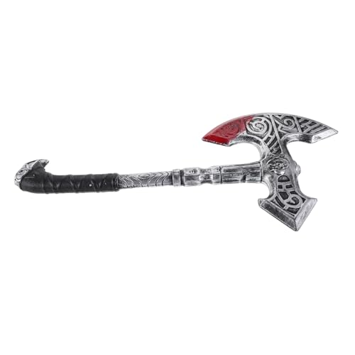 Beavorty Simulierte Waffenprops Zubehör geschmeidige Axtstütze Halloween-Cosplay-Requisiten Halloween Axe Prop gefälschte Axe -Requisite -Ornament Plastik Silver von Beavorty