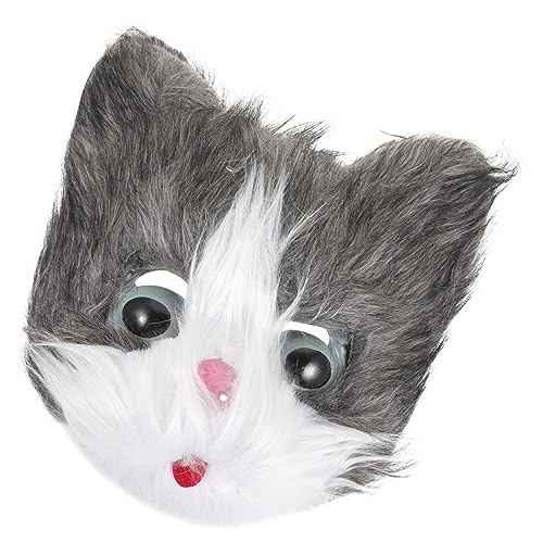 Beavorty Süße Katzenmaske für Halloween und Kostümpartys Realistische Pelzmaske für Cosplay und Maskeraden und Atmungsaktiv Beavorty Süße Katzenmaske für Halloween und Kostümpartys Realistische Pelzmaske für Cosplay und Maskeraden und Atmungsaktiv von Beavorty