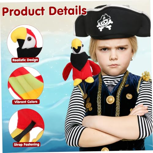Beavorty Teiliges Piraten Kostüm Zubehör mit Plüsch der Schulter Kopftuch und Schwarzer Halstuch Bandana für Halloween Karneval Mottoparty und Piraten Cosplay von Beavorty