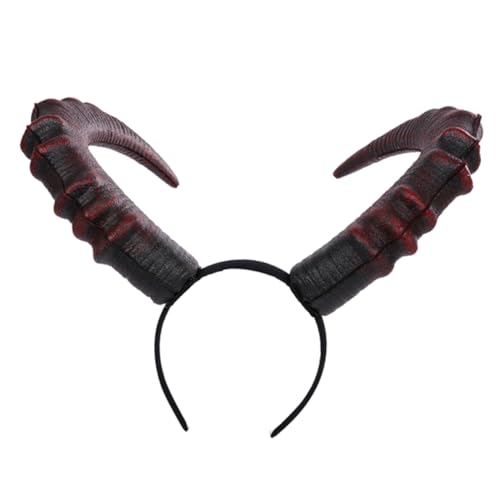 Beavorty Teufelshörner Stirnband für Halloween Realistische Hörner für Kostümpartys für Damen und Herren für Karneval und Fasching Zubehör für Cosplay und Festivals von Beavorty