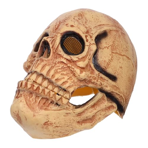 Beavorty Totenkopfmaske Kopfbedeckung Vollkopf Totenkopfmaske Halloween Partymaske Totenkopf Cosplay Skelettkopfmaske Gruselige Skelettmaske Zombie von Beavorty