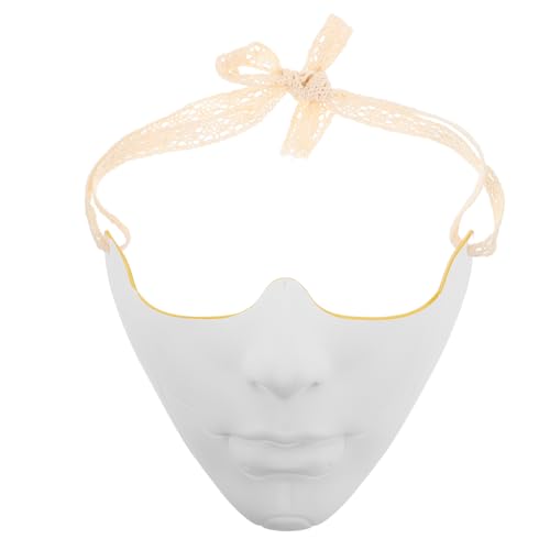 Beavorty Untere Gesichtsmaske Gruselmasken Für Erwachsene Halloween-maske Cosplay-maske Kostüm Maske Halbmaske Halloween Weiß Plastik von Beavorty
