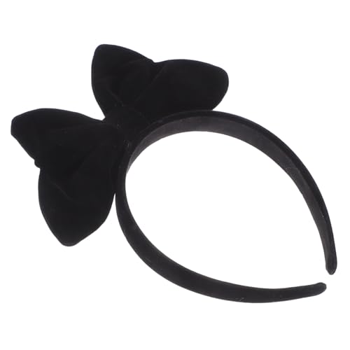 Beavorty Velvet Haarreif mit Großer Schleife Damen und Mädchen Samt Stirnband Rutschfestes Komfortables Haarband für Halloween Cosplay Weihnachten Festliche Kopfbedeckung von Beavorty