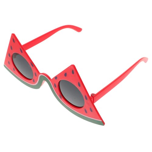 Beavorty Wassermelonengläser Strand in Fruchtform Ästhetisch Kind Einzigartige Brille Thematisiert Lustig Wassermelonenzubehör Cool Sommer Tropische Partygeschenke Abs Rot von Beavorty