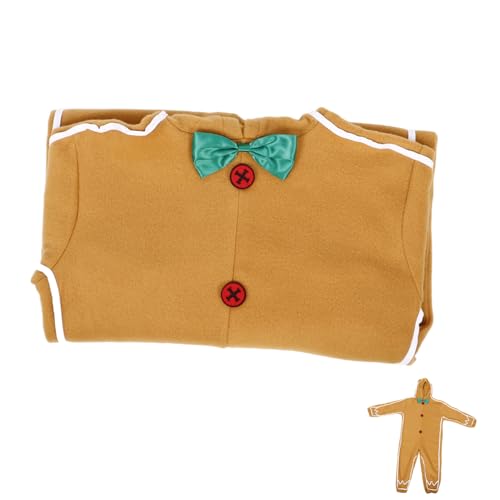 Beavorty Weihnachtlicher Gingerbread Man Cosplay Anzug für Lustiges Kostüm für Weihnachtsaufführungen und Partys Wiederverwendbar Bequemes Jumpsuit Design von Beavorty