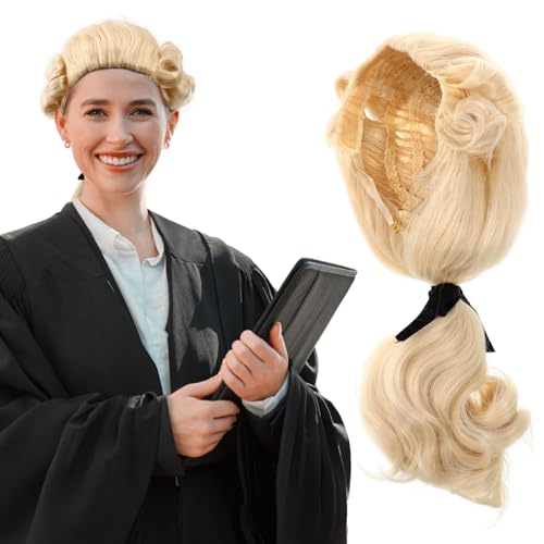 Beavorty Weihnachtskarnevalsperücke Dampfpunk erste Shows Windjacke für Zubehör goldene perücke herrenperücke Karneval perücke Richter Perücke Männer benutzen Perücke Hochtemperaturdraht von Beavorty