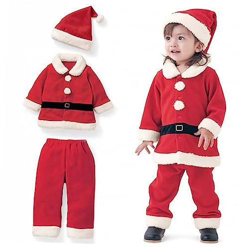 Beavorty Weihnachtskostüm Teiliges Winterset mit Santa Claus Mütze Festliches Party Kostüm für Jungen und Mädchen Geeignet für Weihnachtsfeiern und Bühnenauftritte Unisex Beavorty Weihnachtskostüm Teiliges Winterset mit Santa Claus Mütze Festliches Party Kostüm für Jungen und Mädchen Geeignet für Weihnachtsfeiern und Bühnenauftritte Unisex von Beavorty
