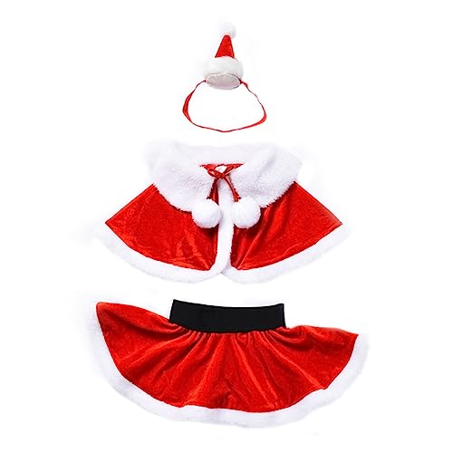 Beavorty Weihnachtskostüm für Mädchen Kurzkleid mit Umhang für Jahre Festliches Cosplay Outfit für Weihnachtsfeiern Tanz und Fotoshootings Beavorty Weihnachtskostüm für Mädchen Kurzkleid mit Umhang für Jahre Festliches Cosplay Outfit für Weihnachtsfeiern Tanz und Fotoshootings von Beavorty
