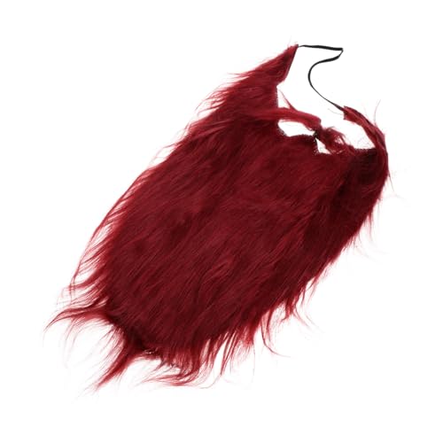 Beavorty Weihnachtsmann Bart lang Kostüm Weihnachten für lustig faschingsbart weihnachtsverkleidung Halloween gefälschter Bart Feiertag mit falschem Schnurrbart Halloween falscher Bart Tuch von Beavorty