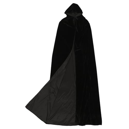 Beavorty Wiederverwendbarer Hexen Halloween Umhang Samtigem Material Dekorative Kostüm Requisite für Halloween Party Unisex Kapuze Stylisch und Vielseitig Kombinierbar von Beavorty