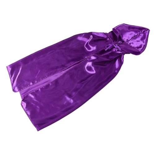 Beavorty Witch's Schal -umhang Halloween-umhang- Halloween-foto-requisite Karnevalsanzug-umhang Umhang Mit Kapuze Halloween-mantelverzierung Halloween Kostümprop Violett Satin von Beavorty