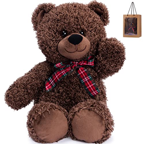 Bebamour Plüsch Bären Spielzeug Stofftierpuppe für Jungen und Mädchen Plüschspielzeug Geburtstagsgeschenk, Klassische Stoffbären für ZuhauseDekorieren,45cm,Dark Brown von Bebamour