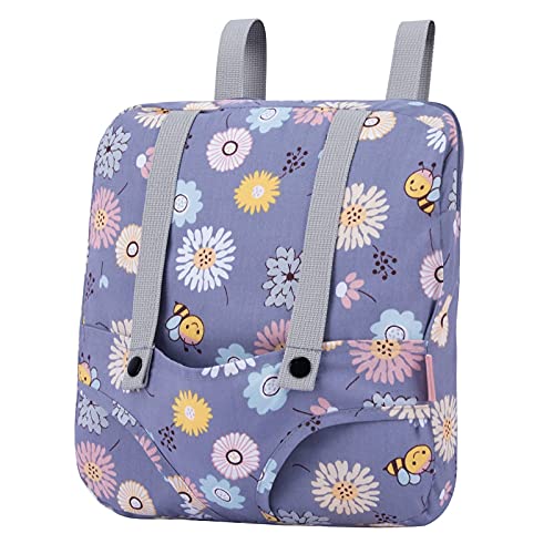 Bebamour Puppentragerucksack, 100% Baumwolle, Kinderrucksack für Puppenzubehör Aufbewahrungstasche(Purple Flower) von Bebamour
