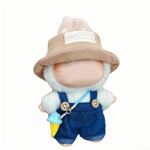 Bebykilemi Doll Fashion Collection Spielset mit floralem Overall, Hut, Zubehör, Kleidung für 15–17 cm große Puppen (B) von Bebykilemi