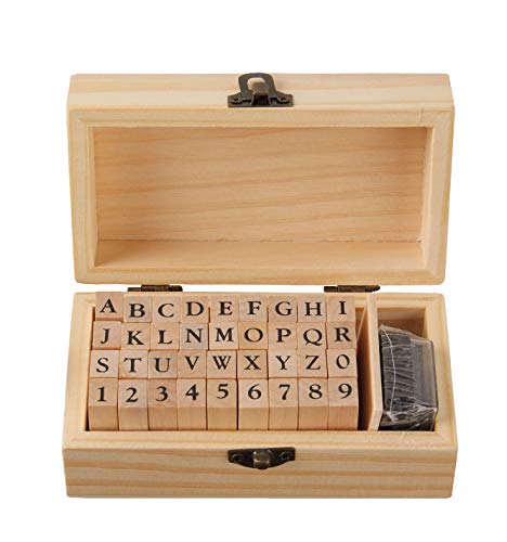 Becho Stempelkissen und Alphabet-Stempel-Set: schwarzes Stempelkissen und 36 Stempel. Becho Stempelkissen und Alphabet-Stempel-Set: schwarzes Stempelkissen und 36 Stempel. von Becho