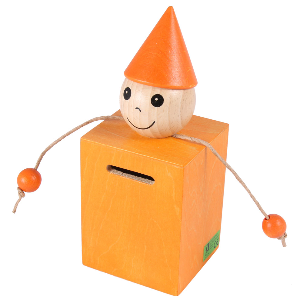 Beck Holzspielzeug - Kinder Holzspardose orange von Beck Holzspielzeug