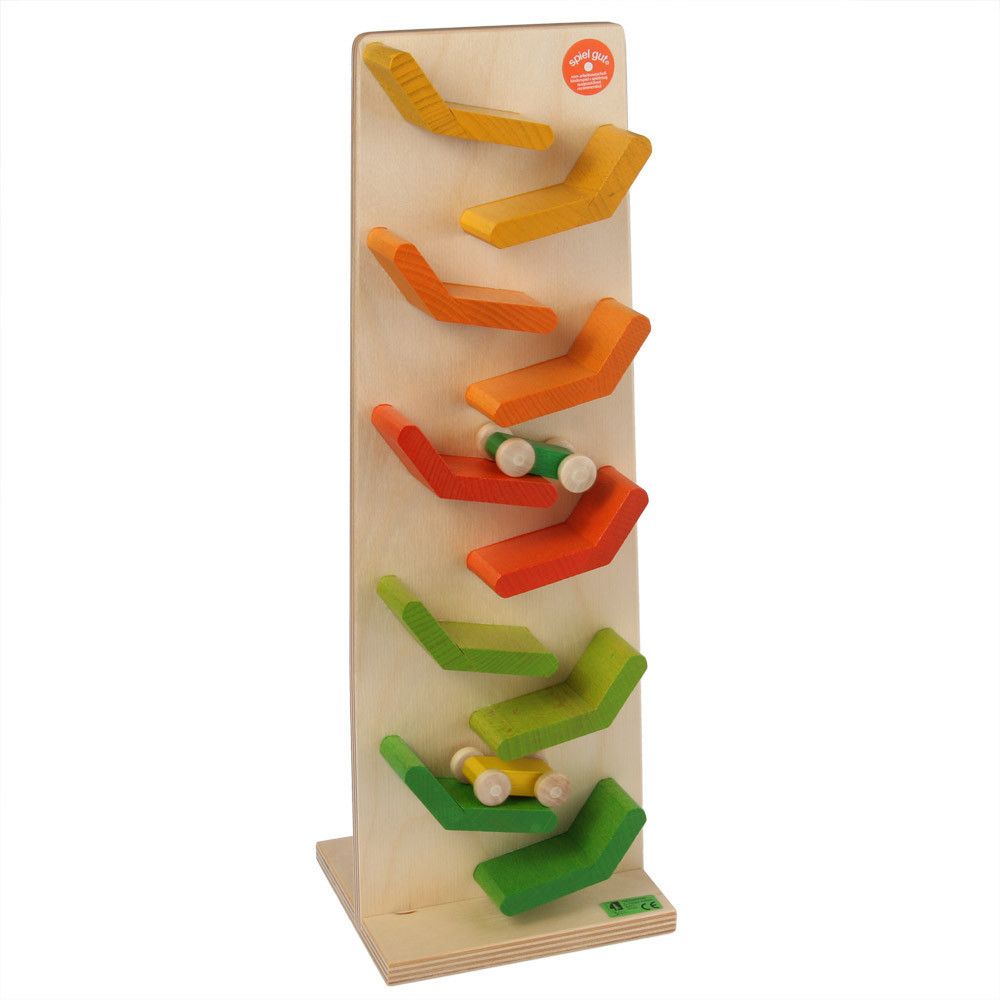 Kaskadenturm Holz, bunt mit Autos und "spiel gut" Beck Holzspielzeug. Kaskadenturm Holz, bunt mit Autos und "spiel gut" Beck Holzspielzeug. von Beck Holzspielzeug