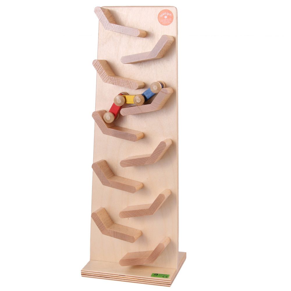 Kaskadenturm mit Tausendfüßler natur, "spiel gut", Beck Holzspielzeug. von Beck Holzspielzeug