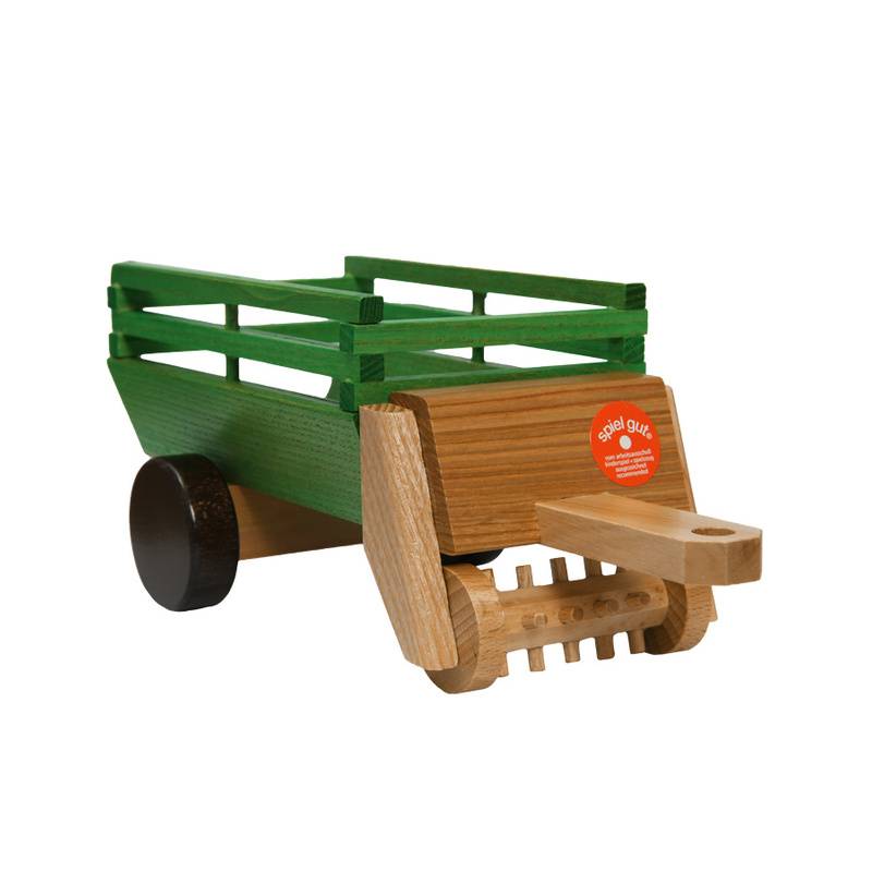 Heu-Ladewagen aus Holz in grün-natur von Beck