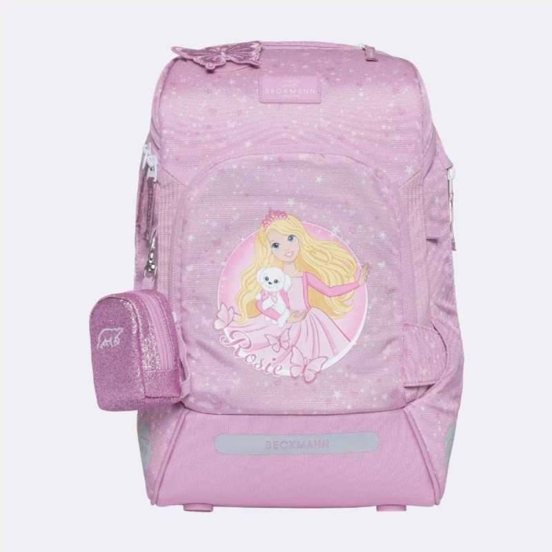 BECKMANN Schulranzen ACTIVE AIR FLX Set 6 tlg für Mädchen, Beckmann Designs Rosie von Beckmann