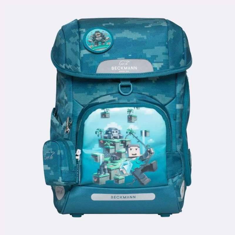 BECKMANN Schulranzen Set AIR PLUS 6 tlg für Jungen, Beckmann Designs Jungle Game von Beckmann