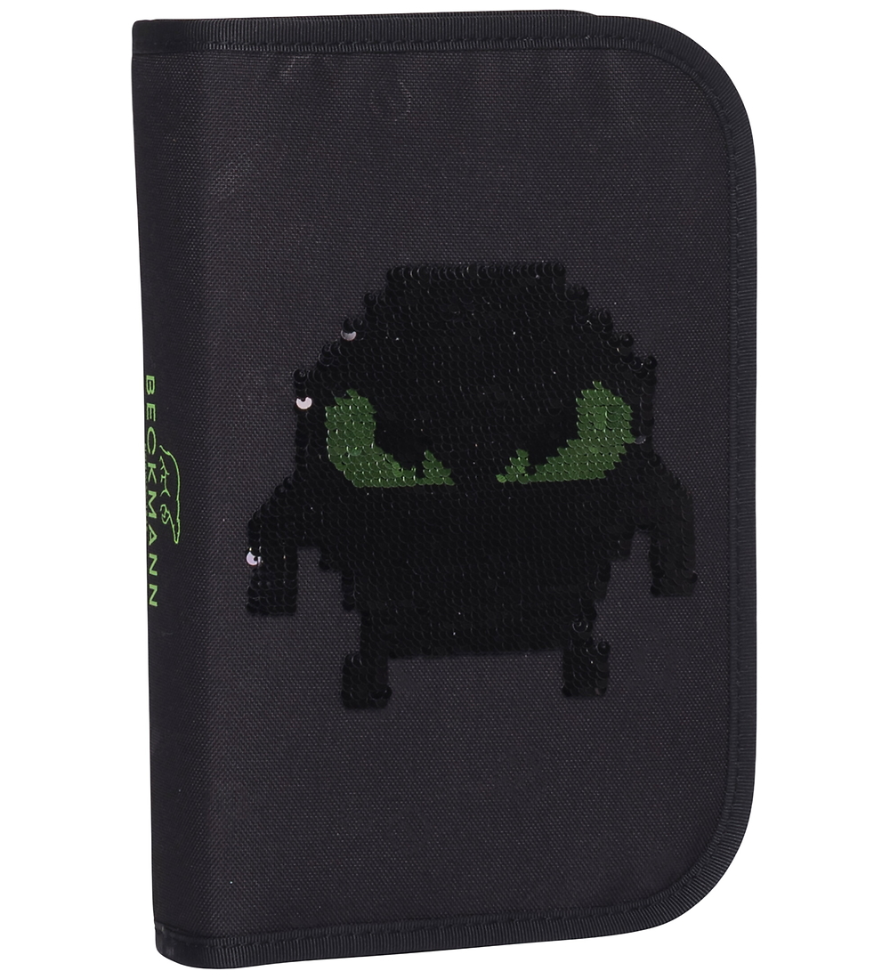 Beckmann Federmäppchen m. Inhalt - Pixel/Schwarz - Beckmann - One Size - Federmäppchen von Beckmann