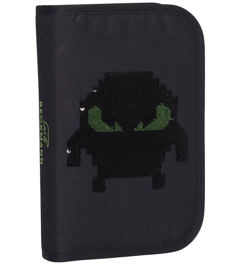Beckmann Federmäppchen m. Inhalt - Pixel/Schwarz - Beckmann - One Size - Federmäppchen von Beckmann