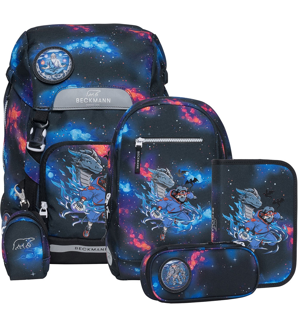 Beckmann Schulranzen-Set - Classic+ - Ninja-Elemente - Schwarz - Beckmann - One Size - Schulranzen Beckmann Schulranzen-Set - Classic+ - Ninja-Elemente - Schwarz - Beckmann - One Size - Schulranzen von Beckmann