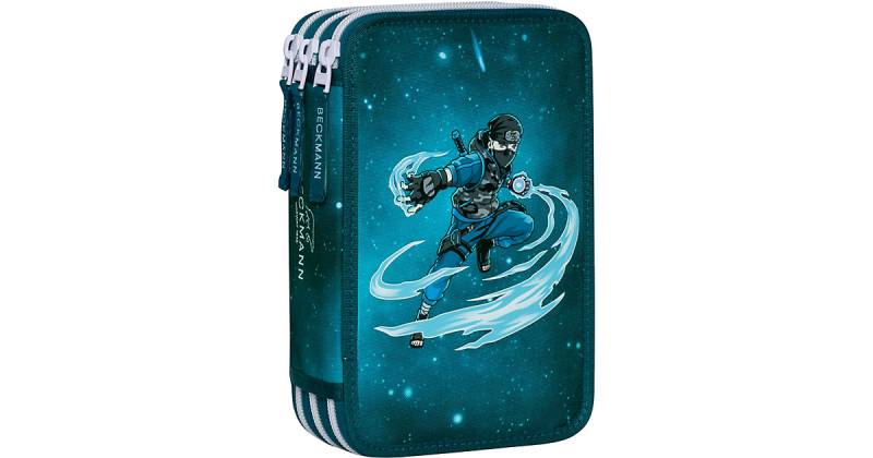 Triple-Federmäppchen Ninja Master, befüllt, 27-tlg. blau Modell 1 von Beckmann