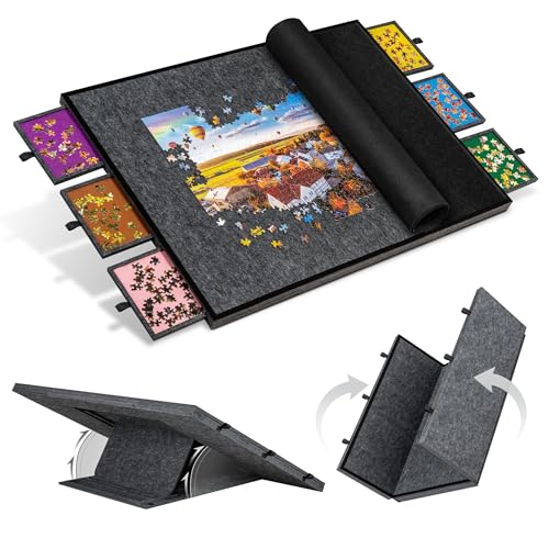 Becko US 2000 Teile Faltbares & Kippbares Puzzlebrett mit 6 Schubladen & Abdeckung, Leichter & Tragbarer Puzzletisch mit eingebautem Ständer zur Winkeleinstellung, für 2000 1500 1000 Teile Puzzles, Becko US 2000 Teile Faltbares & Kippbares Puzzlebrett mit 6 Schubladen & Abdeckung, Leichter & Tragbarer Puzzletisch mit eingebautem Ständer zur Winkeleinstellung, für 2000 1500 1000 Teile Puzzles, von Becko US