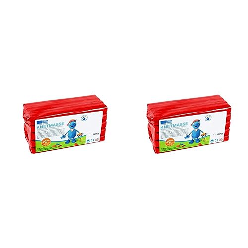 Becks Plastilin B100481 Knete, rot,500 g (Packung mit 2) von Becks Plastilin