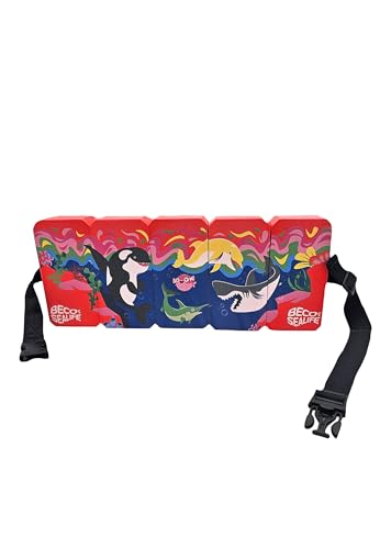 BECO Schwimmgürtel Kinder 3-6 Jahre, einstellbare Schwimmhilfe für Kinder mit 5 Blockelementen & Sicherheitsverschluss, Schwimmtrainer geeignet für 19-30 kg, Farbe: Rot von Beco