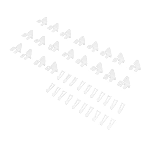 Bediffer Mikro-Steuerhorn, 4 Löcher aus Kunststoff, 20 Sätze, Wiederverwendbares Steuerhorn-Set mit Stecker für RC-Flugzeuge von Bediffer