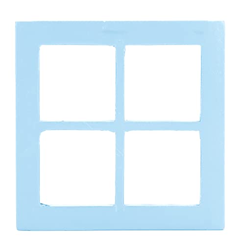 Miniaturfenster, Puppenhausmöbel 1:12 Puppenhausfenster Minimalistisch 4 Scheiben Kompakte Größe Zum Basteln für Ornamente ab 7 Jahren (Blau) von Bediffer