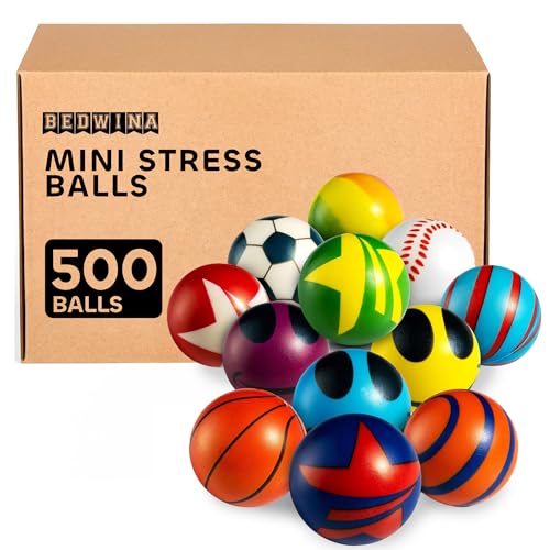 500 Mini-Stressbälle für Kinder und Erwachsene, 5,1 cm, sortiert, weich, Stressabbau, Quetschbälle, sensorisches Fidget-Spielzeug, Partygeschenke, Geburtstagsgeschenke, Goodie-Bag-Füller 500 Mini-Stressbälle für Kinder und Erwachsene, 5,1 cm, sortiert, weich, Stressabbau, Quetschbälle, sensorisches Fidget-Spielzeug, Partygeschenke, Geburtstagsgeschenke, Goodie-Bag-Füller von Bedwina