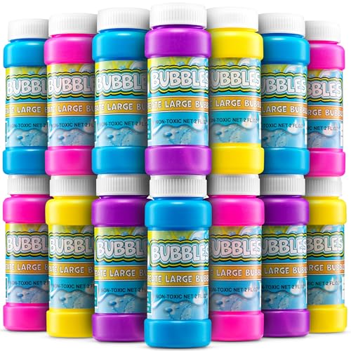 Seifenblasen für Kinder - Packung Mit 24 x 59 ml, Verschiedene Neonfarben, Spiele im Freien, Kleine Geschenke, Kindergeburtstag Gastgeschenke, Geschenktütenfüllung Seifenblasen für Kinder - Packung Mit 24 x 59 ml, Verschiedene Neonfarben, Spiele im Freien, Kleine Geschenke, Kindergeburtstag Gastgeschenke, Geschenktütenfüllung von Bedwina