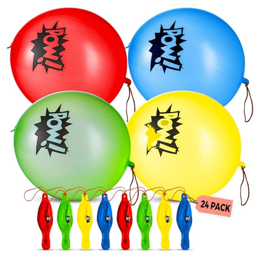 Superhelden Punch Ballons – 24er-Packung Punch Ballons XXL, Pow-Comic-Superhelden Luftballons für Karneval, Mitgebsel Kindergeburtstag, Mitbringsel Kindergeburtstag Superhelden Punch Ballons – 24er-Packung Punch Ballons XXL, Pow-Comic-Superhelden Luftballons für Karneval, Mitgebsel Kindergeburtstag, Mitbringsel Kindergeburtstag von Bedwina
