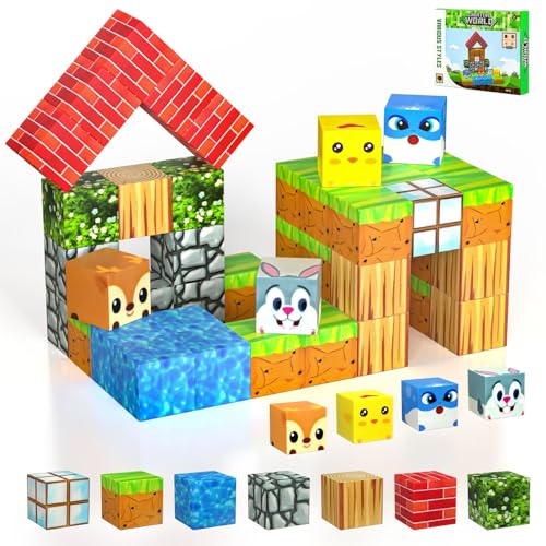 Beedove Magnetische Bausteine, Magnetspielzeug Magneten Kinder Magnetbausteine Tierhütten Magnetspiel, Sensorische Montessori Spielzeug für 3+ Jahre alte Jungen und Mädchen Geschenk für Kinder Beedove Magnetische Bausteine, Magnetspielzeug Magneten Kinder Magnetbausteine Tierhütten Magnetspiel, Sensorische Montessori Spielzeug für 3+ Jahre alte Jungen und Mädchen Geschenk für Kinder von Beedove