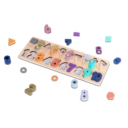 Beeloom Zahlenpuzzle aus Holz für Kinder, mehrfarbig, ab 3 Jahren Beeloom Zahlenpuzzle aus Holz für Kinder, mehrfarbig, ab 3 Jahren von Beeloom