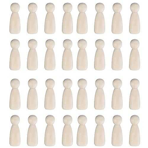 Beelooom 32 Stücke Personen Form, Männliche und Weibliche Dekorative Puppen, Unvollendete Hölzerne Puppen Körper, Große Kunst und Kunst von Beelooom
