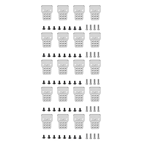 Beelooom 5X Metal Lverstellbarer StoßDäMpferhalterungs-Verlängerungssitz fürWPL C14 C24 C34 C44 B14 B16 B24 B36 1/16 RC-Autoteile, Silber von Beelooom