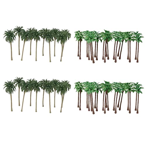 Beelooom 80 Stücke Kokospalme Modell Bäume/Landschafts Modell Kunststoff Künstliche Layout Regen von Beelooom