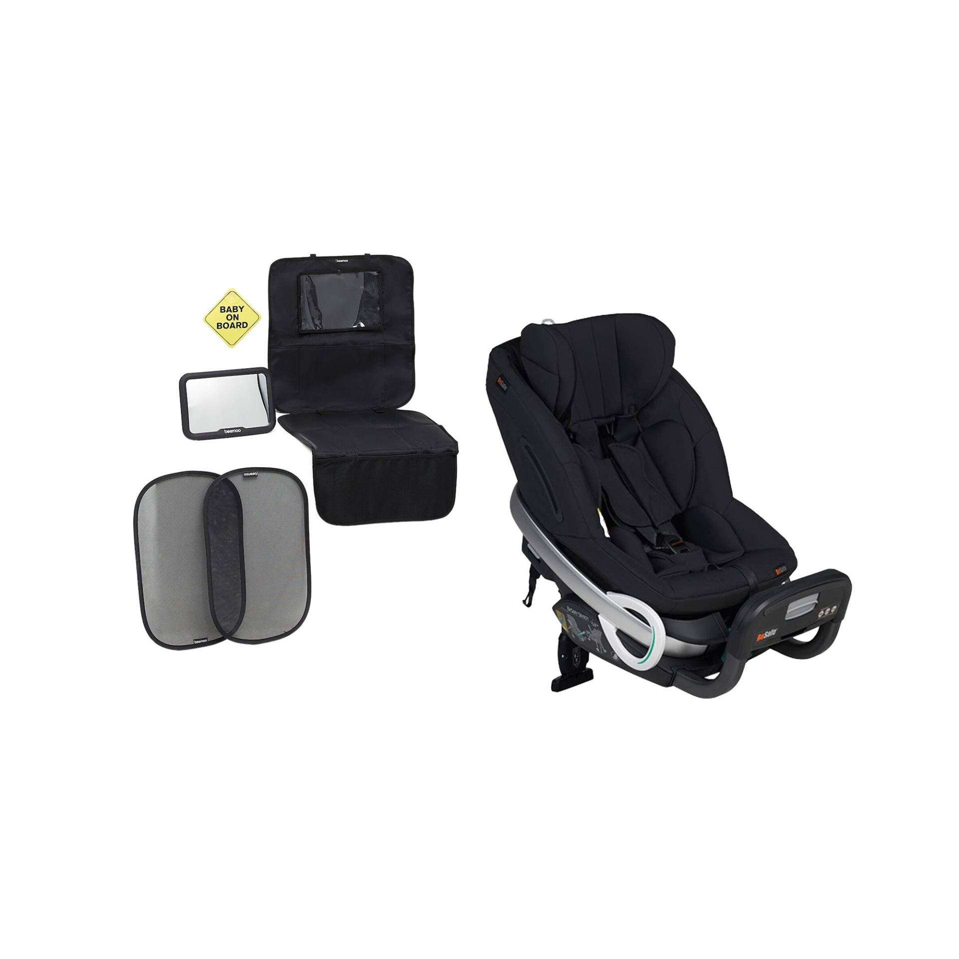 BeSafe Stretch Kindersitz inkl. Zubehörpaket, Fresh Black Cab von Beemoo