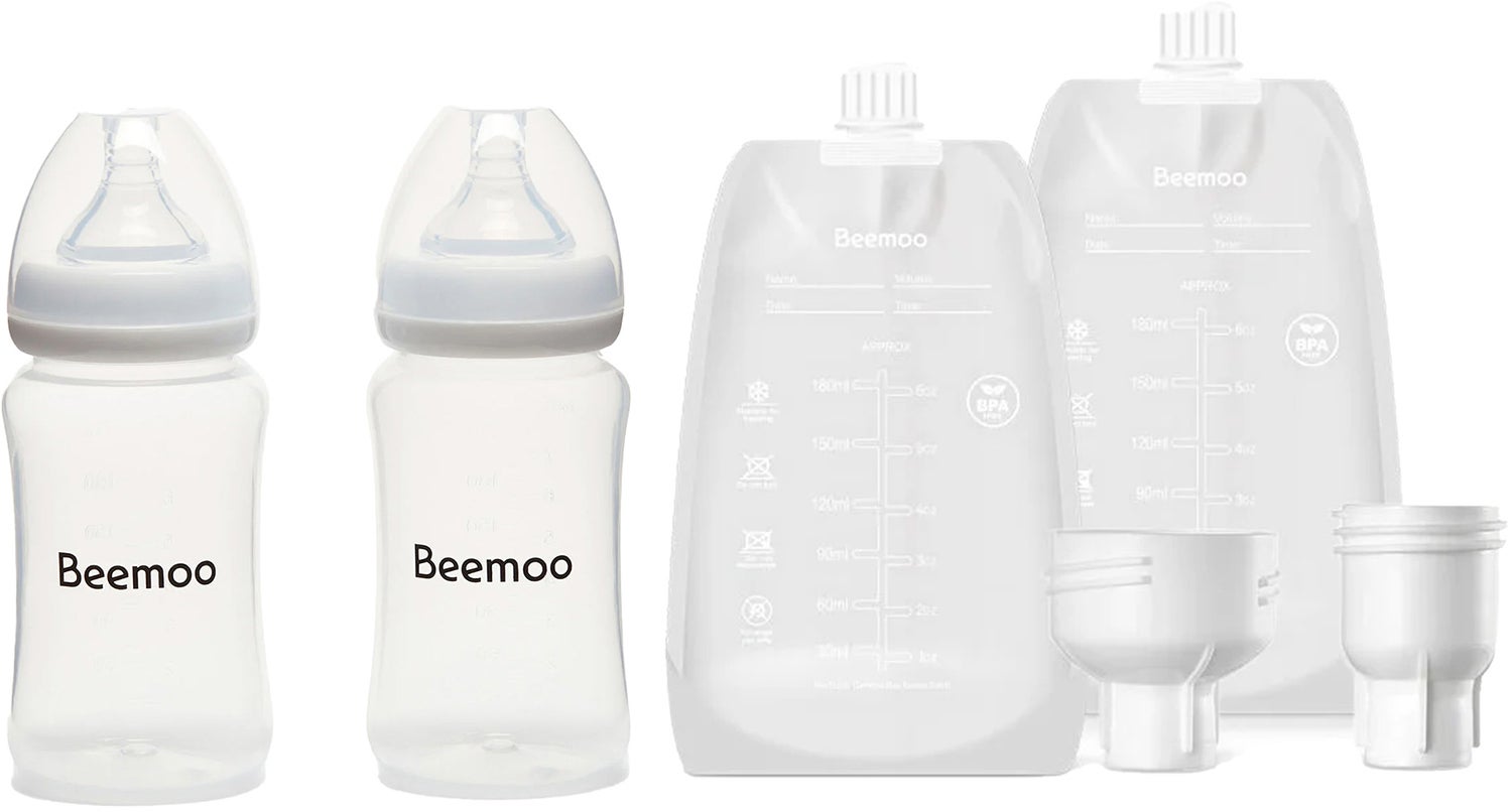 Beemoo CARE 240 ml Fläschchen 2er-Pack & Muttermilchbeutel 30er-Pack Beemoo CARE 240 ml Fläschchen 2er-Pack & Muttermilchbeutel 30er-Pack von Beemoo